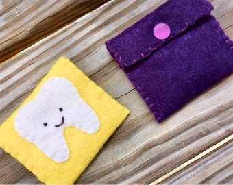 Tooth fairy pouch/ tooth fairy gift/ tooth fair bag/ tooth holder/ personalized tooth fairy gift