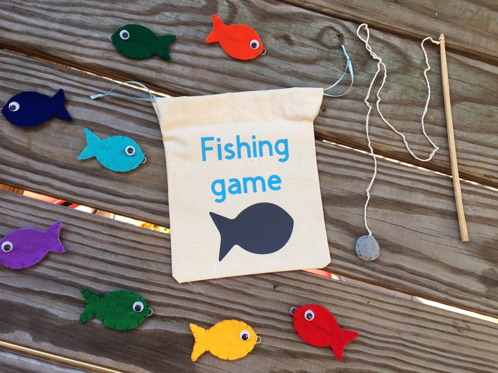 Magnetic fishing game/ Fishing felt gift/ Fishing kids toy/ Fishing game/  fishing fun/ Felt fishing game/ educational toys