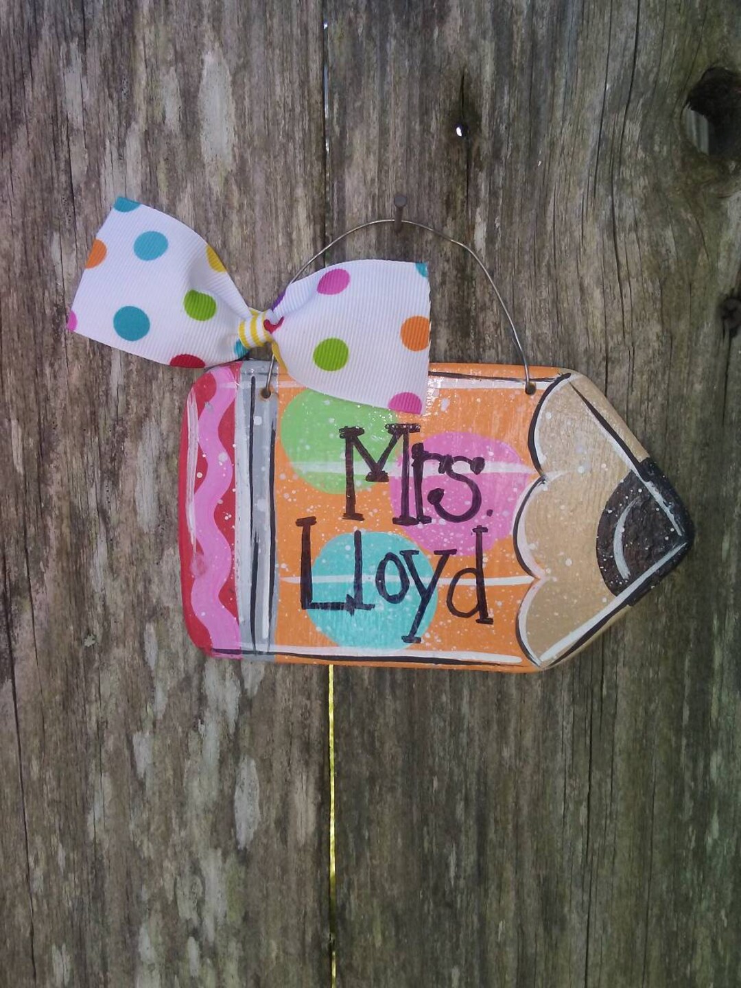 Personalized Pencil Christmas Tree Ornament Teacher Gift Etsy