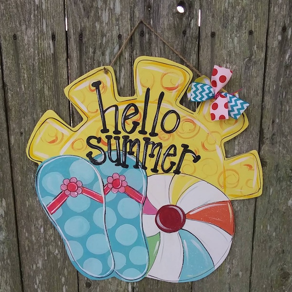 Summer Door Hanger Etsy