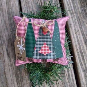 Christmas decor, Christmas pillow, winter pillow, tiered tray accent, Christmas tree pillow, farmhouse decor, small pillow.