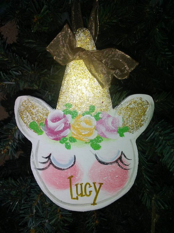 Christmas Tree Ornament Unicorn Ornament Personalized Etsy