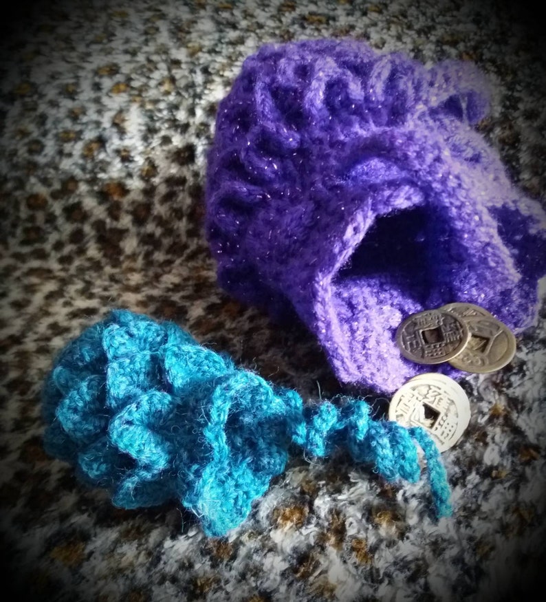 Crochet Dragon Scale Bag \u2022 Dragon Egg Drawcord Pouch \u2022 One Of A Kind