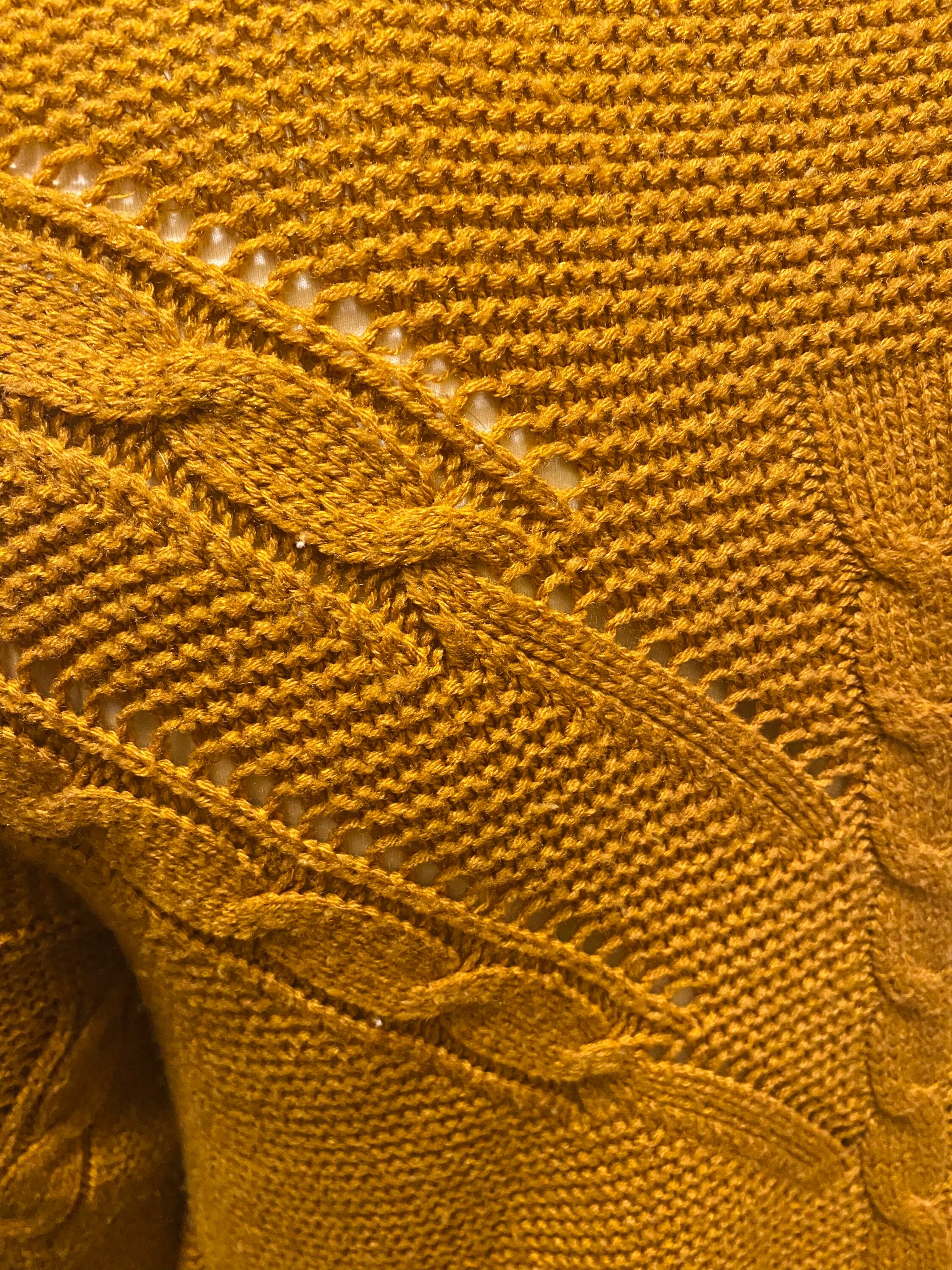 Mustard Yellow Cable Knit Cardigan Etsy