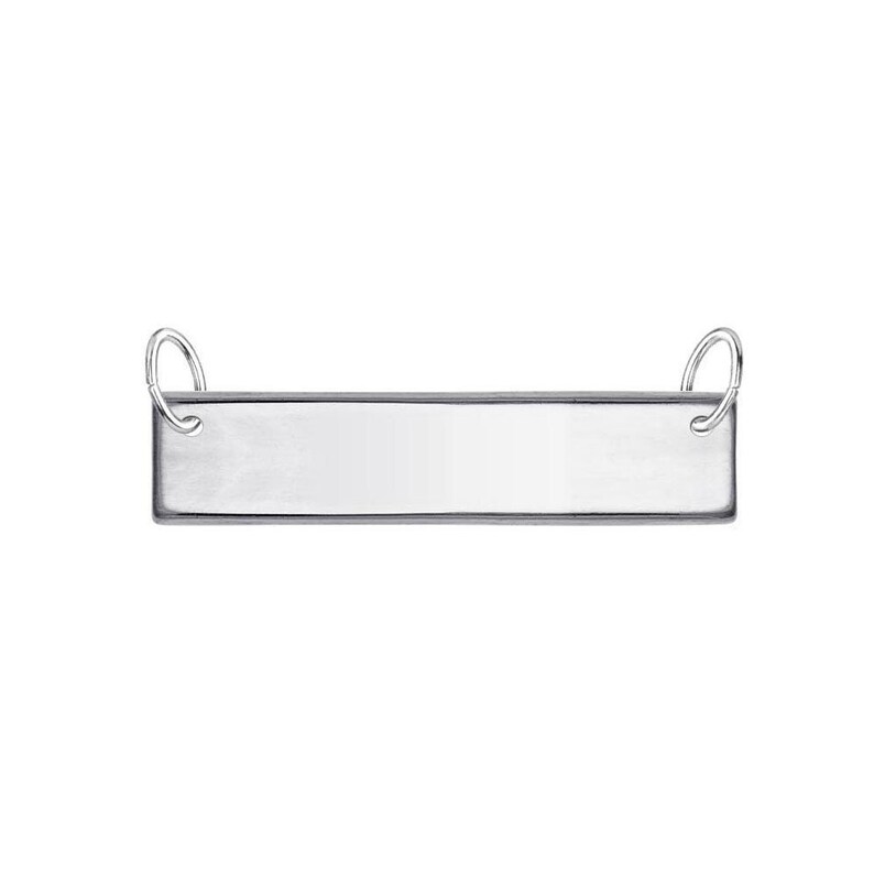 Tag Bar Name Tag Sterling Silver High Polished Customize with Free Engraving Customized Tag Bar Gift for her Bestfriend Gift BARDD02-9