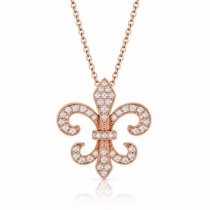 Diamond Fleur-de-Lis Pendant