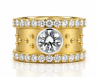 3CT Imperial Regalia Lab Grown Diamond Ring in 18K Gold