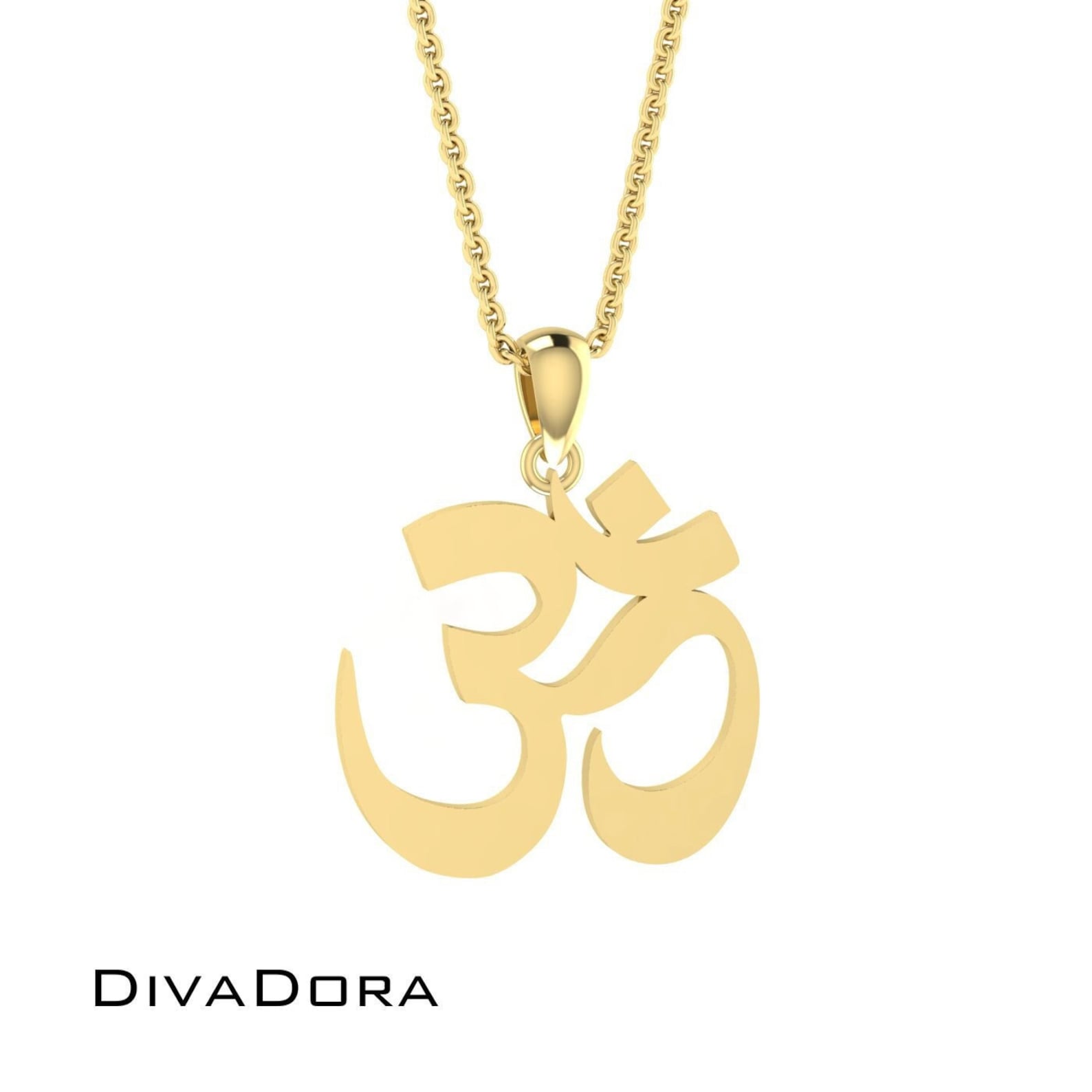 14K Solid Gold Hindu Om Pendant Chakra Spirituality Silver Etsy