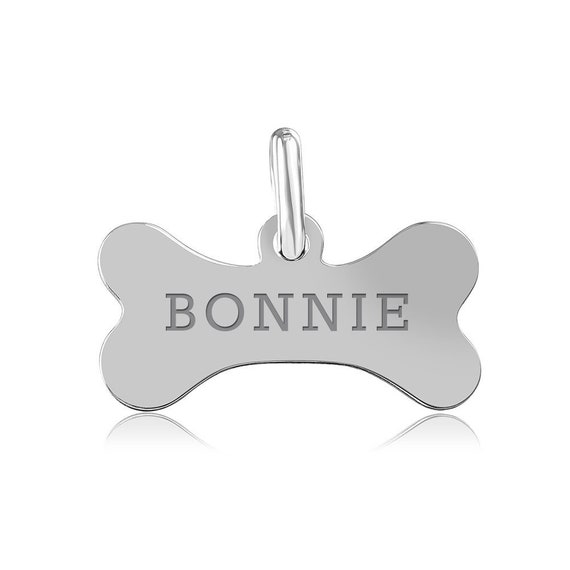 silver bone dog tag