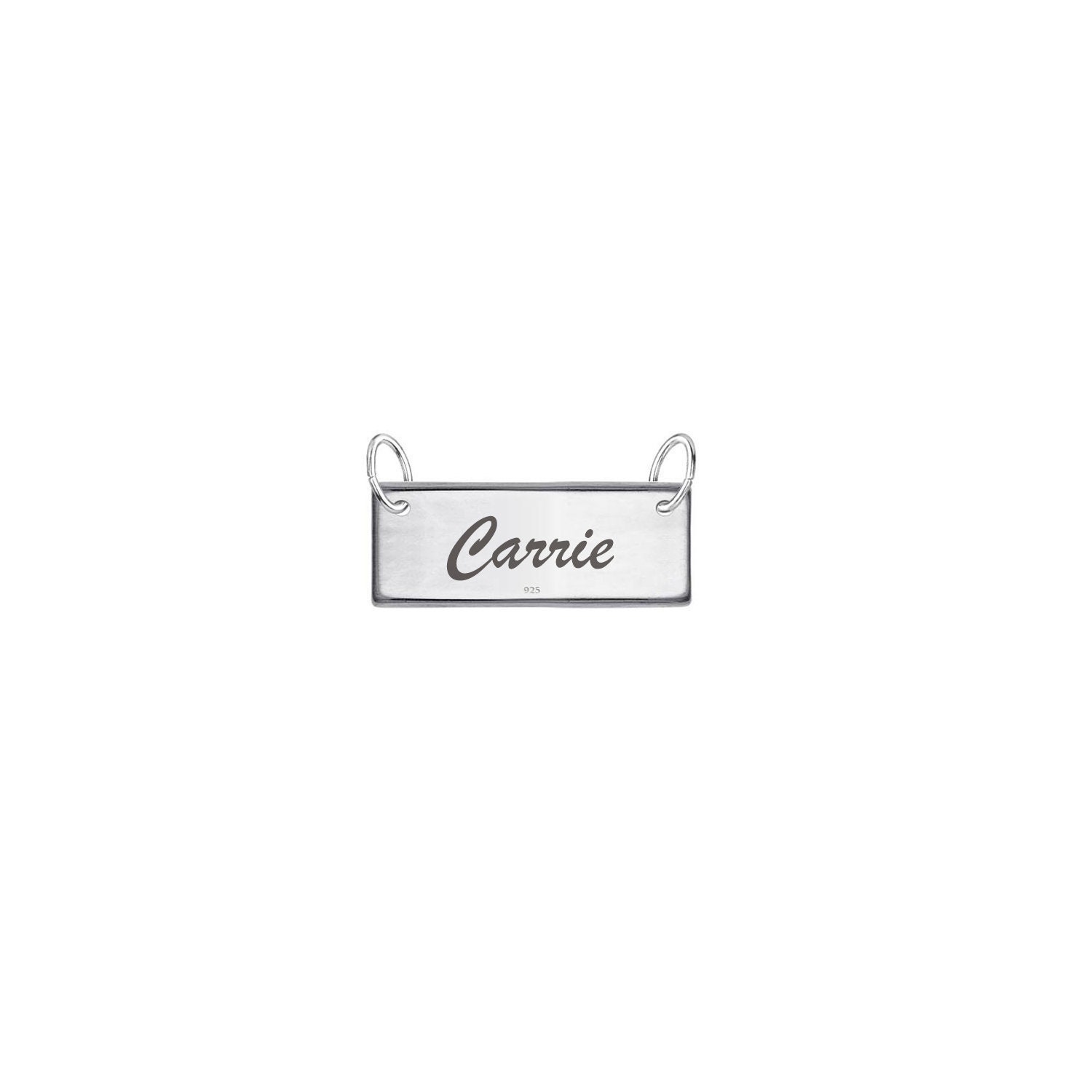 Customized Tag Bar made of Sterling Silver High Polished Etsy