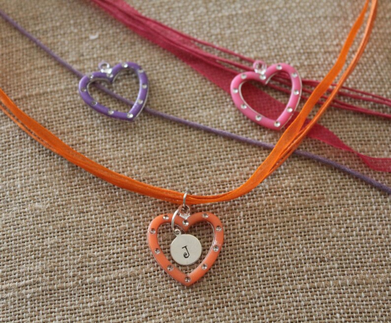 Gift Sweet Monogram Heart Necklace OR Charm