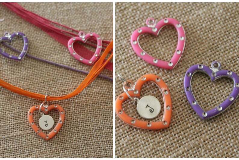 Gift Sweet Monogram Heart Necklace OR Charm