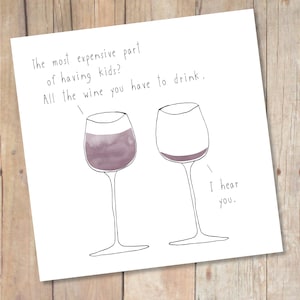 Drôle de carte de jour de mères. carte drôle de vin de maman. #momlife carte. Carte d'anniversaire de la Saint-Valentin de maman. Drôle de carte de maman d'heure de vin.