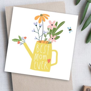 Muttertagskarte. Grußkarte für Mama. Florale Muttertagskarte. Mutter Valentinstagskarte.