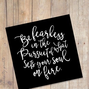 Rumi Be Fearless Card. Soyez intrépide dans la poursuite de ce qui met votre âme en feu. Carte de fin d’études. Carte d’inspiration. Carte d’encouragement