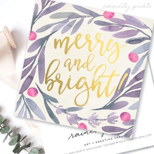 Feliz y Brillante Tarjeta de Navidad Joy to the World Tarjeta de Navidad Feliz Año Nuevo Lámina de Oro Tarjetas en relieve Envoltura de regalo navideña Tarjeta de regalo navideña s
