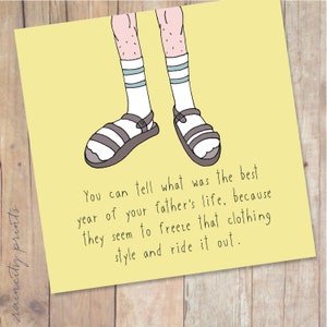 Grappige vaders dag Card. sokken en sandalen papa kaart. Jerry Seinfeld offerte Card. Funny papa verjaardagskaart. Dad stijl vaders dag verjaardagskaart.