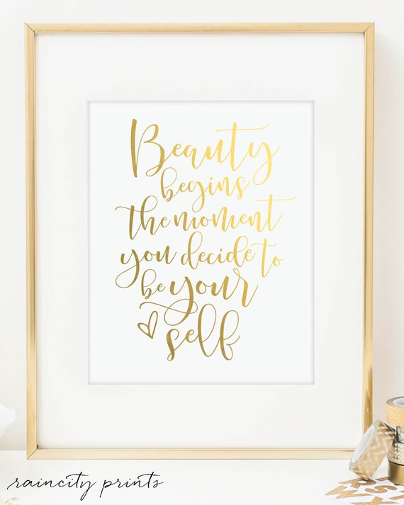 GOOD VIBES-Beauty begins the moment you decide to be yourself-Coco Chanel,quote  print, Feminist wall art, Inspirational wall decor, Gift for her(12x18  Framed) (Black frame) (Black frame) : : Home & Kitchen