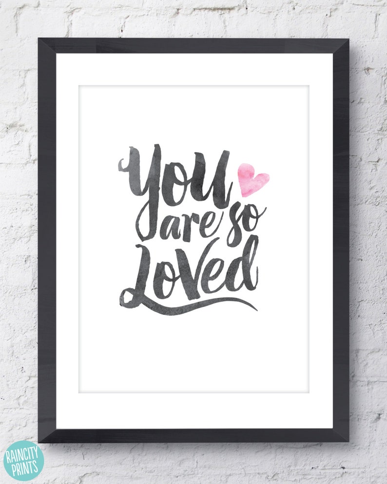 You Are so Loved Inspirational Art Print. New Baby Gift. Etsy