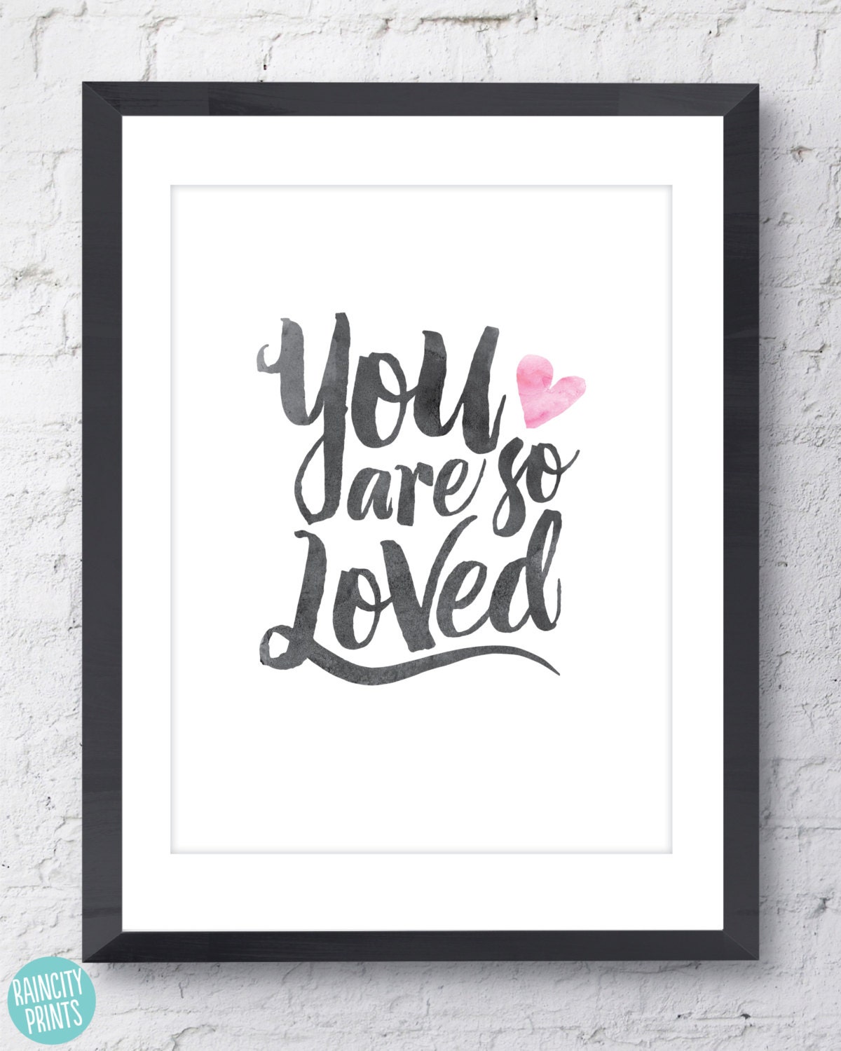 You Are so Loved Inspirational Art Print. New Baby Gift. Etsy