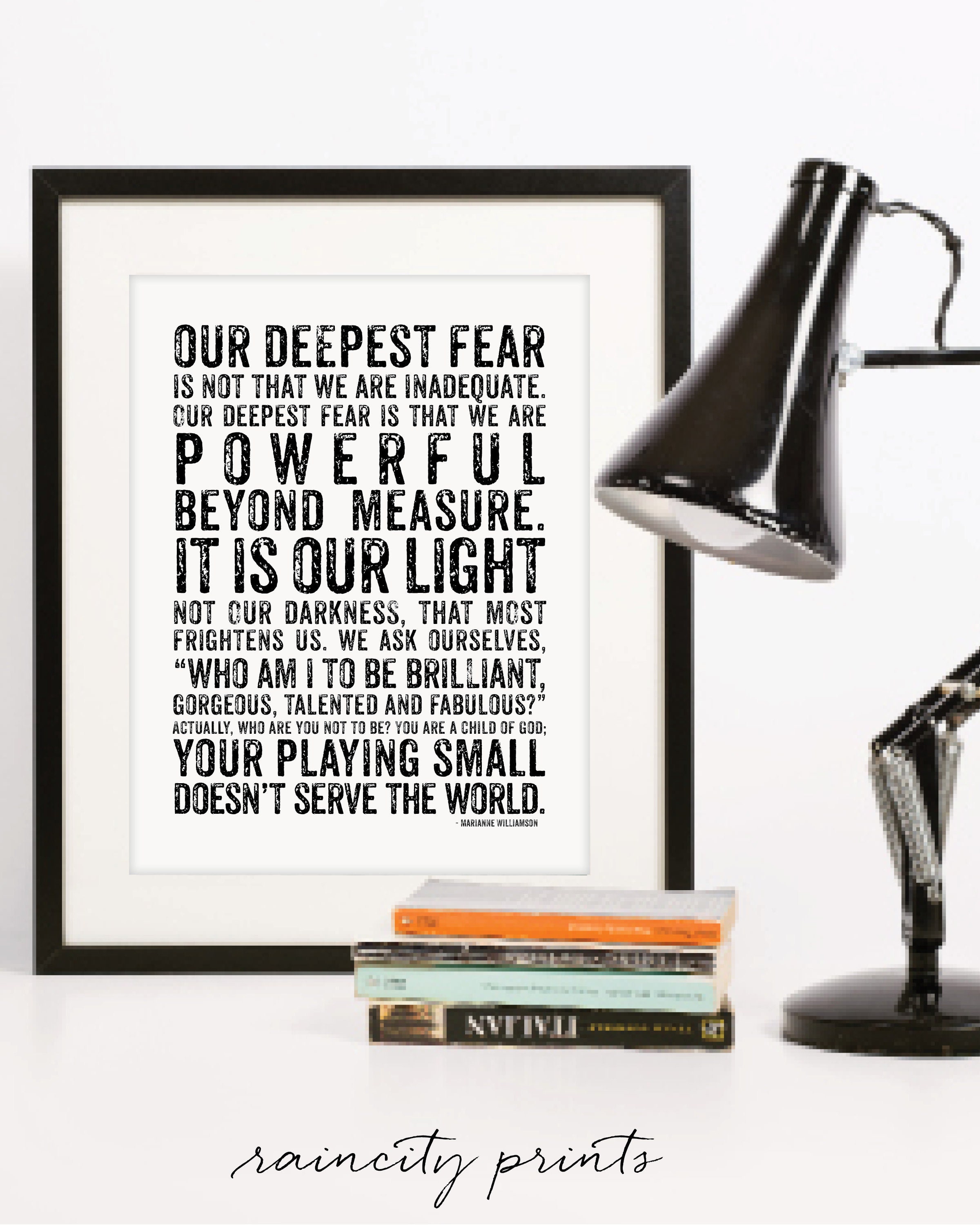 Inspirational Art. Powerful Beyond Measure Art Print. Marianne ...