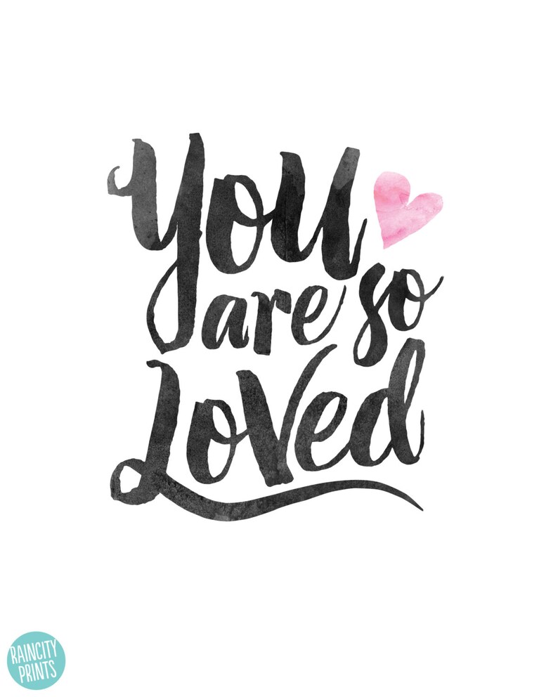 You Are so Loved Inspirational Art Print. New Baby Gift. Etsy