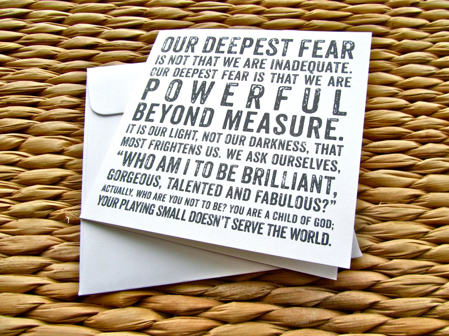 Williamson Quote Card. Inspirational Card. Powerful Etsy