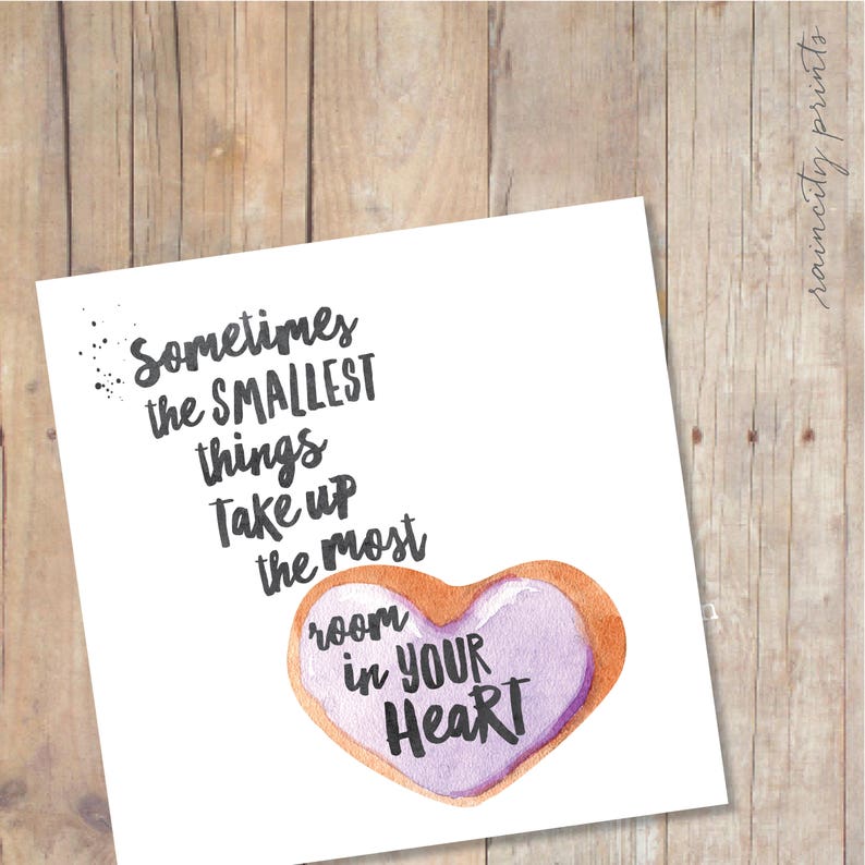 Valentines Card Winnie The Pooh Card Sometimes the smallest things take up the most room in your heart New Baby Congratulations Card
