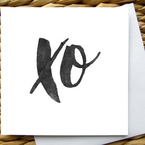XO-Grußkarte. Liebeskarte. Geburtstag, Jubiläum, Hochzeit, neue Baby-Grußkarte. Muttertagskarte. Valentinstag-Karte. leere Grußkarte