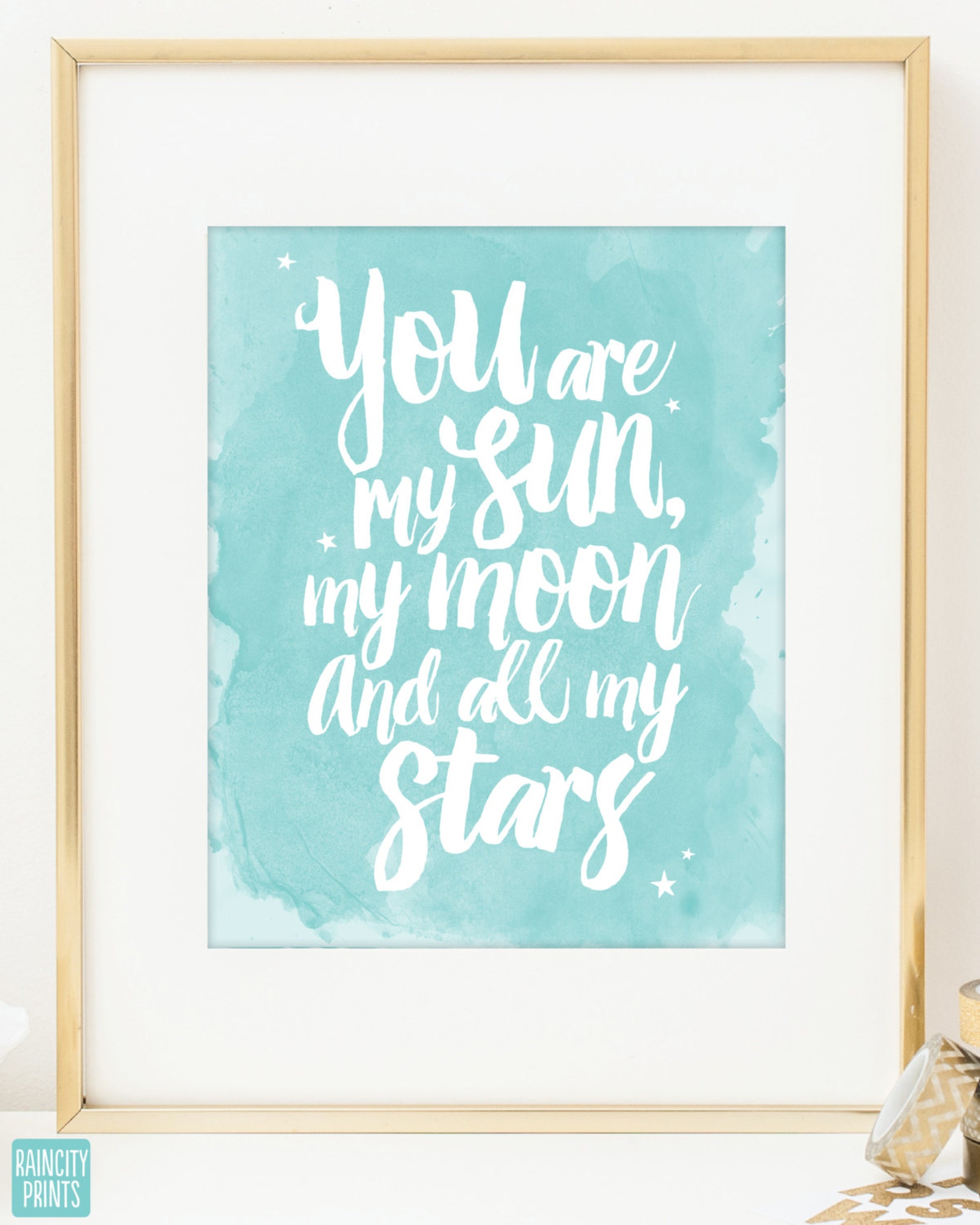 You Are My Sun My Moon and All My Stars E.E. Cummings Quote. Etsy
