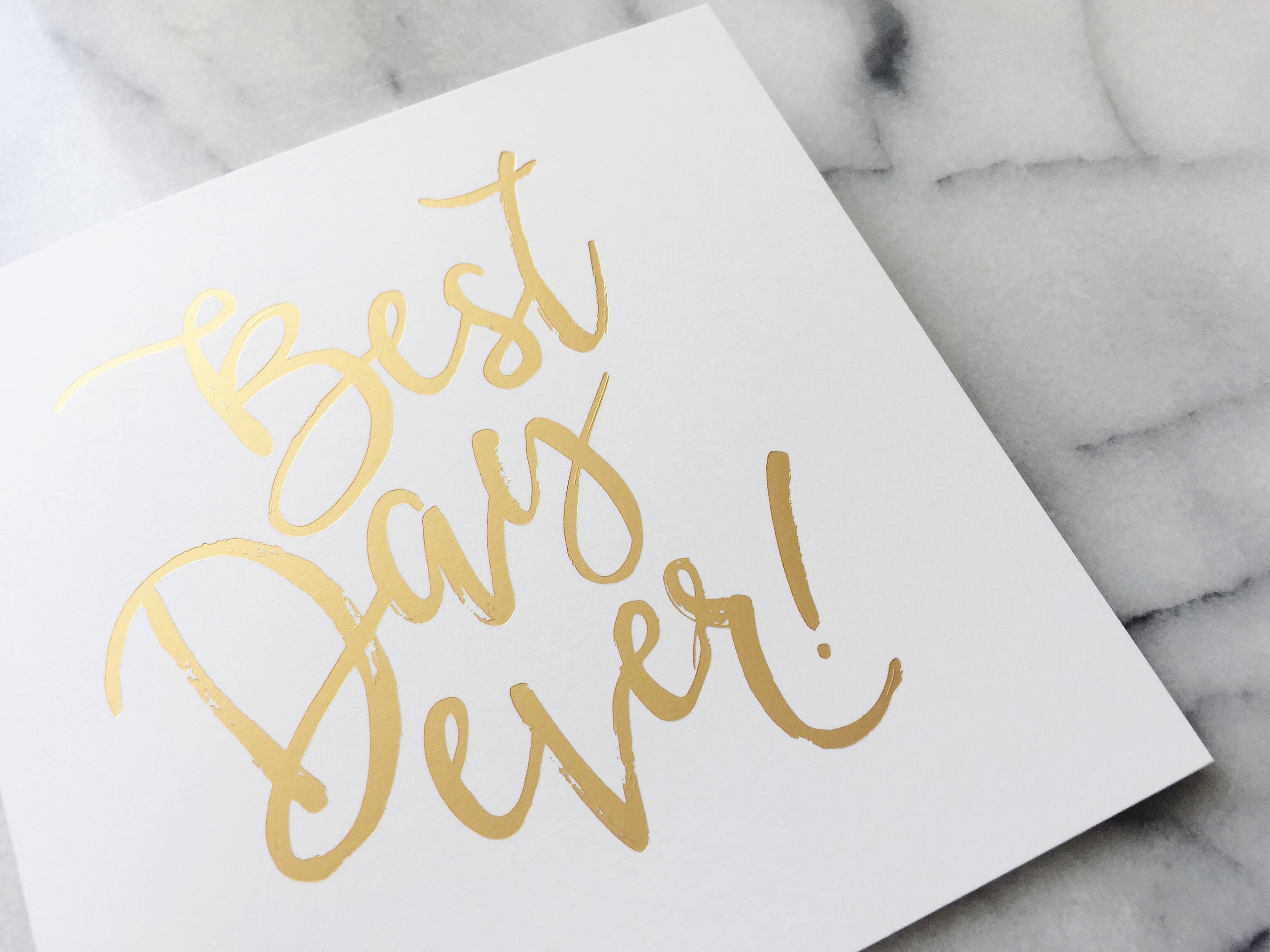 Gold Foil Heart Love Card. Simple Elegant Embossed Gold Heart Card ...