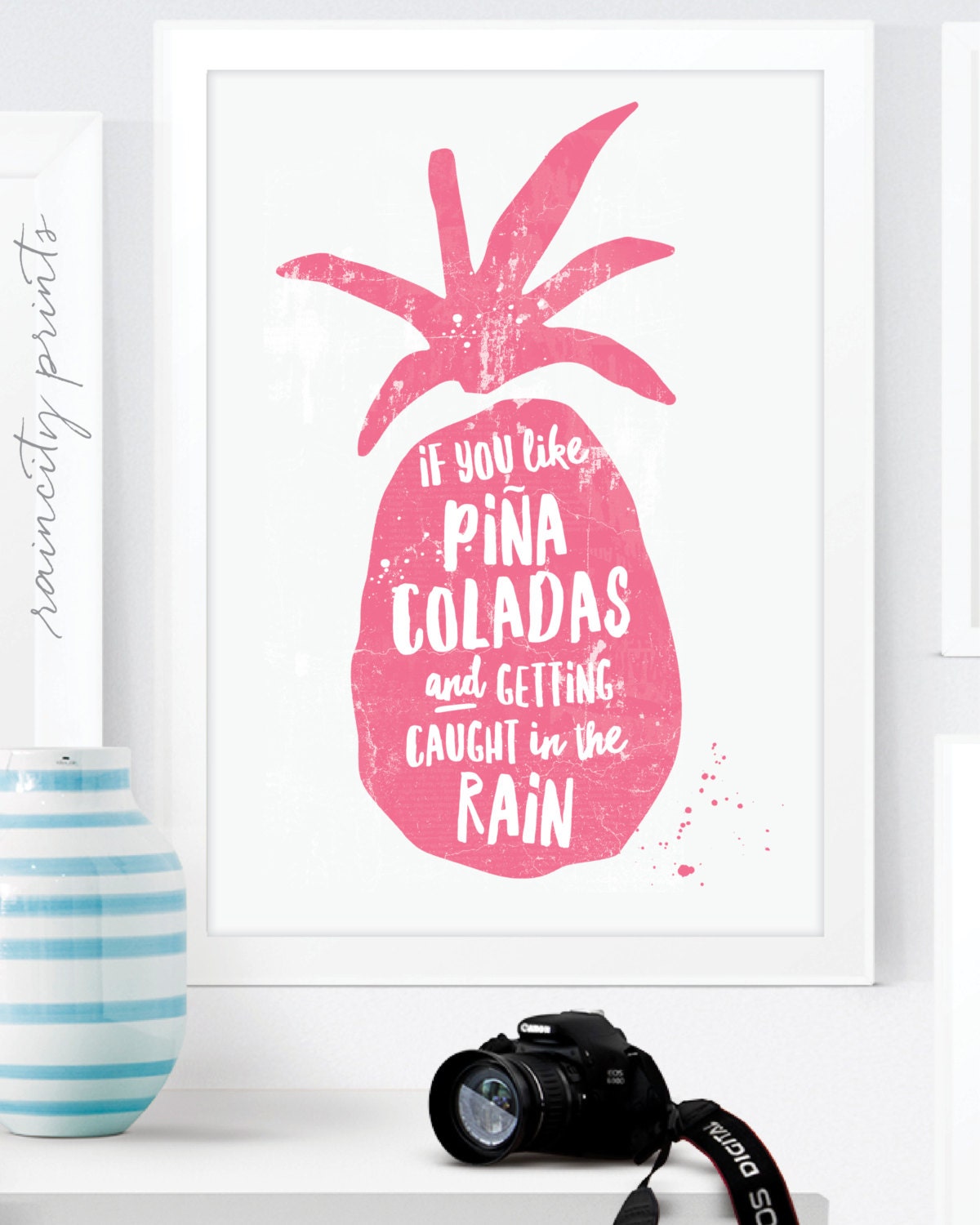 If You Like Pina Coladas Pineapple Print. Getting Caught in the Rain Rupert  Holmes Song Art Print. Pineapple Kitchen Art. Wall Art Home Deco - Etsy