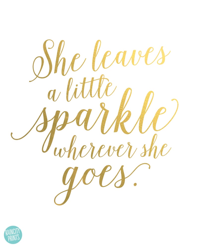 She Leaves A little Sparkle Wherever She Goes Nursery Wall Etsy