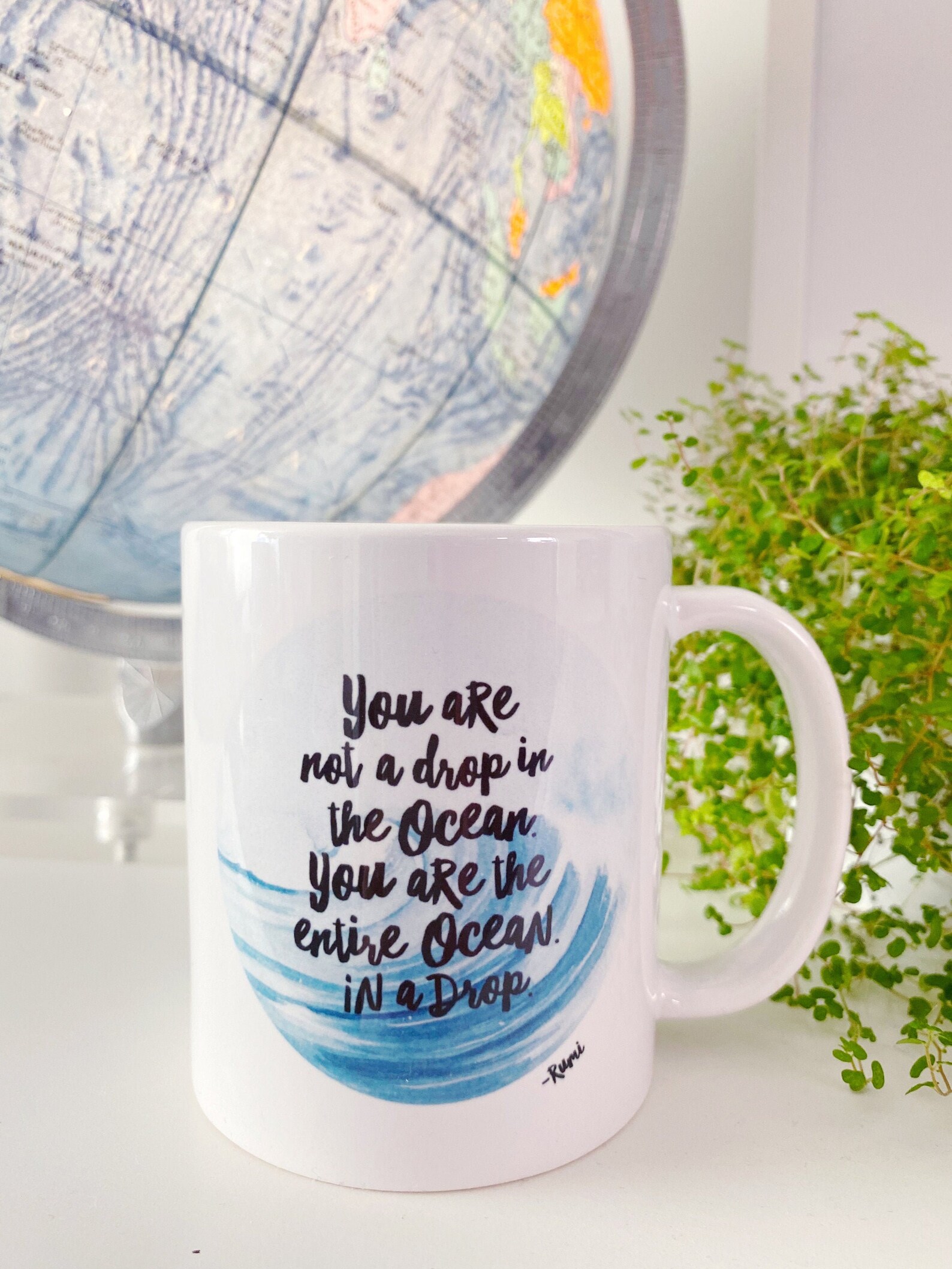 Rumi Ocean in a Drop Coffee Mug. Coffee Mug With Rumi Quote. BFF Gift ...
