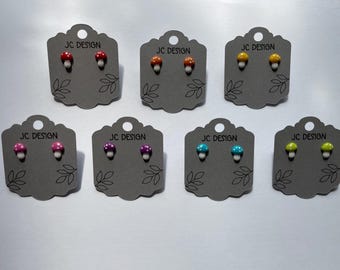 Mushroom Stud Earrings