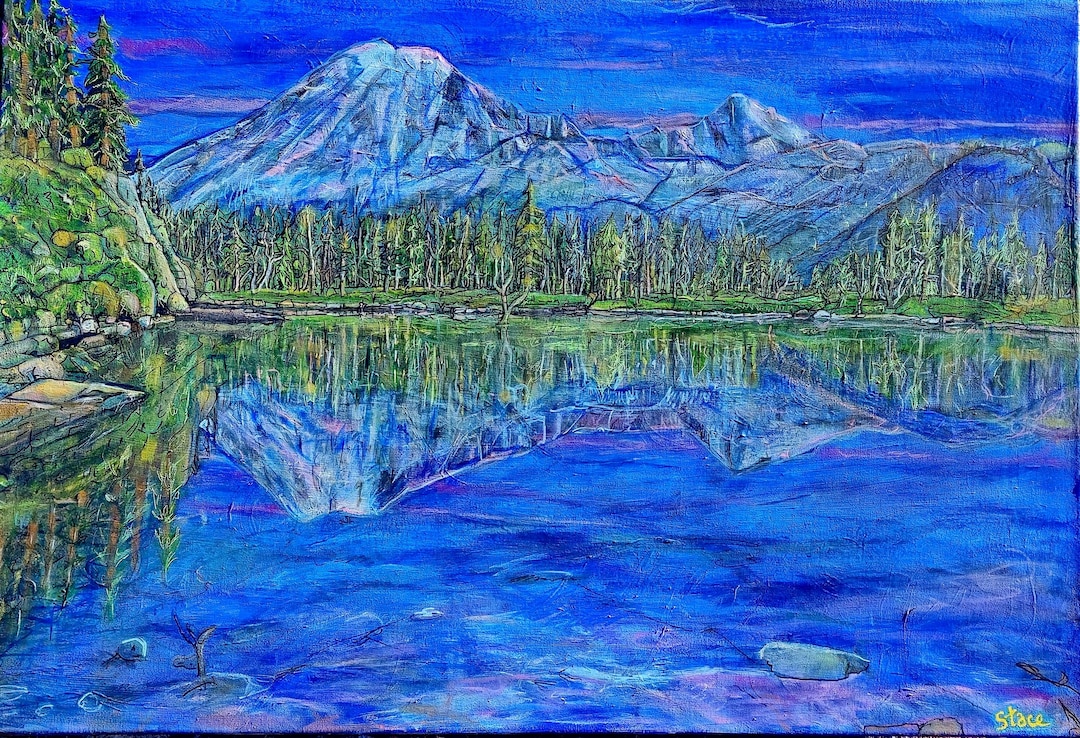 Mount Rainier Landscape Painting Options by Stacy Todd and James Todd ...