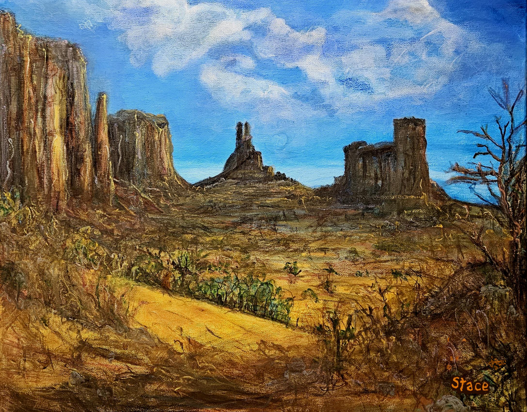 絵画 Iconic Landscape Monument Valley Canvas Painting: Iconic Southwestern Landscape Art