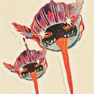 Hummingbug Star Sisters™, Sticker découpé, 4 x 3