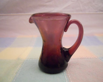 Blenko Mulberry Whimsy Pitcher / Bud Vase— c1950s