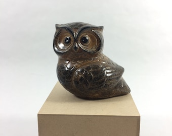 Adorable Inarco Earthtones Ceramic Owl — c1960/70s