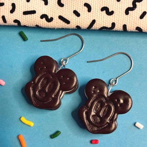 Magical Mickey Ice Cream Sandwich Earrings | Polymer Clay | Park Snack Collection