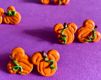 Pumpkin Spice Earrings | Halloween Jewelry | Studs | Clip On | Polymer Clay | Pumpkin Spice | Gift