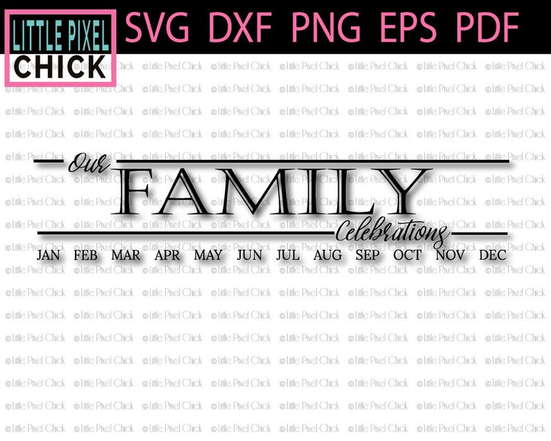 Download Family Birthday Board SVG SVG Files DXF Cut File | Etsy