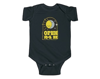 Open 24H Long Sleeve Baby Onesie