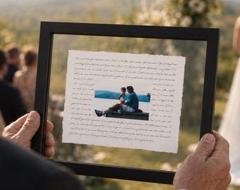 Father of the Bride Gift- Framed picture of Bride and Dad, Personalized Frame for Dad, Father-Daughter Dance, Song Lyrics, Mother-Son Dance