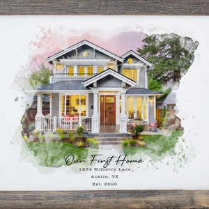 Watercolor House Portraits - Realtor Services