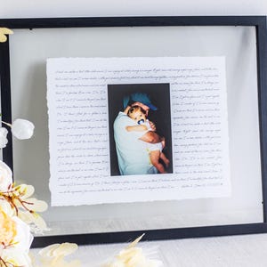 Father of the Bride Gift- Framed picture of Bride and Dad, Personalized Frame for Dad, Father-Daughter Dance, Song Lyrics, Mother-Son Dance