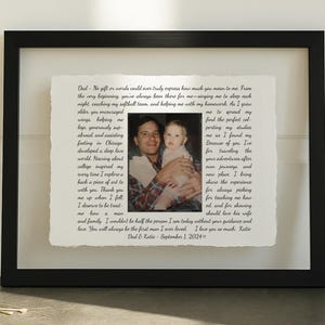 Father of the Bride Picture Frame • Wedding Gift from Daughter • Custom Photo Frame for Dad • Sentimental Father Wedding Gift