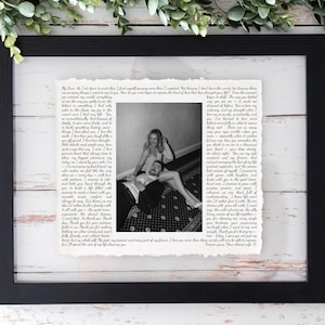 1st Anniversary Gift for Him, First Dance Song Lyrics, Cotton or Deckled Paper Vow Art, Personalized Wedding Keepsake Print, Vow Keepsake .