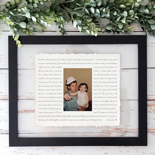 Father of the Bride Gift- Framed picture of Bride and Dad, Personalized Frame for Dad, Father-Daughter Dance, Song Lyrics, Mother-Son Dance